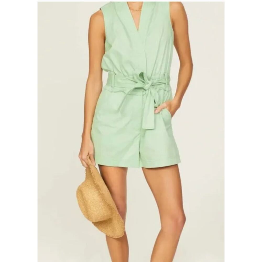 Derek Lam Collective Utility Romper Green Size 46